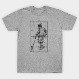 Lax Field Player-BLK (Male) T-Shirt